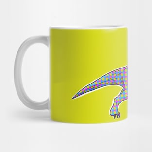 Dino 80s retro (on yellow background) Mug